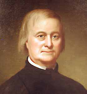 Father Pierre-Jean DeSmet led the first group of missionaries from St. Louis to Montana in 1841. - DeSmet_portrait